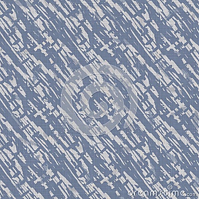 Seamless french farmhouse woven linen chevron texture. Ecru flax blue hemp fiber. Natural pattern background. Organic Stock Photo