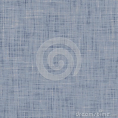 Seamless french farmhouse woven linen mottled texture. Ecru flax blue hemp fiber. Natural pattern background. Organic Stock Photo