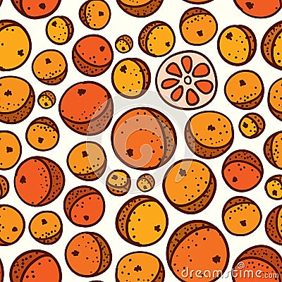 Seamless fruit oranges pattern background Stock Photo