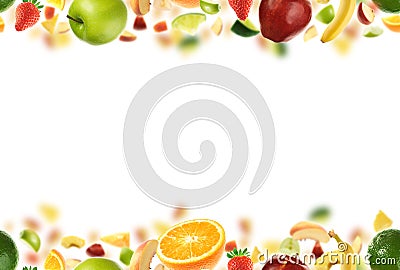 Seamless fruit pattern Stock Photo