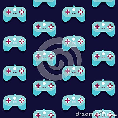 Seamless Gamepad Pattern Vector Vector Illustration