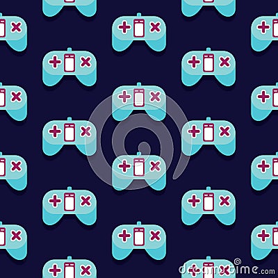 Seamless Gamepad Pattern Vector Vector Illustration