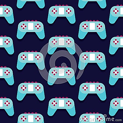 Seamless Gamepad Pattern Vector Vector Illustration