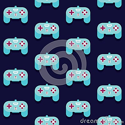 Seamless Gamepad Pattern Vector Vector Illustration