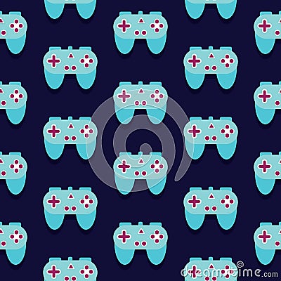 Seamless Gamepad Pattern Vector Vector Illustration