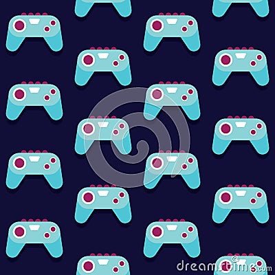 Seamless Gamepad Pattern Vector Vector Illustration