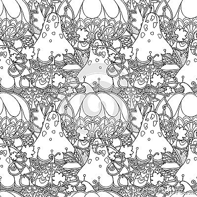 Seamless garden pattern Vector Illustration