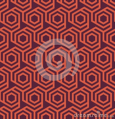Seamless geometric abstract hexagonal pattern - eps8 Vector Illustration