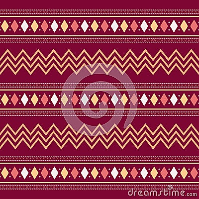 Seamless geometric background motif ulos batak, aztec, boho. Vector Illustration