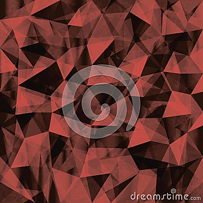 Seamless Geometric Background Of Triangular Polygons Pattern Stock Photo