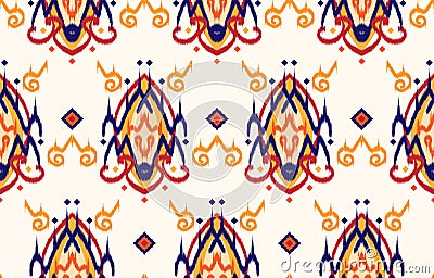 Seamless geometric fabric pattern, white collar stitching style EP.2 Vector Illustration
