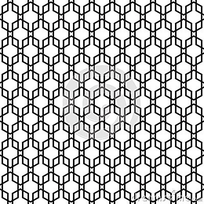 Seamless geometric hexagonal chain link pattern Stock Photo