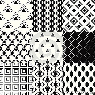 Seamless geometric mesh pattern Vector Illustration