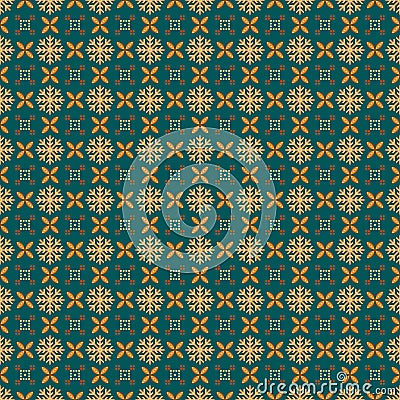 Seamless geometric ornamental vector pattern. Abstract background plaid pattern design background Vector Illustration