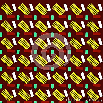 Seamless Psychedelic Colored Geometric pattern And Abstract illustration Cartoon Illustration