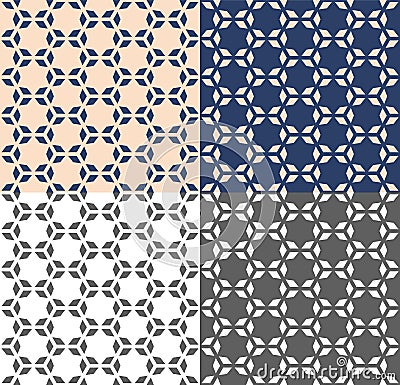 Seamless geometric pattern in arabic style with polygon, star. Vectore repeating texture for wallpaper, packaging Vector Illustration