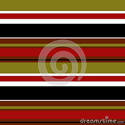 Seamless geometric pattern with bands of black, green, red. Vector Illustration