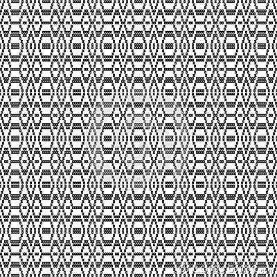 Seamless geometric pattern based on repetitive simple forms Vector Illustration