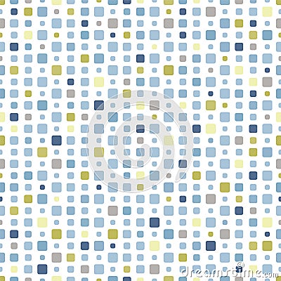 Seamless geometric pattern - blue squares Vector Illustration