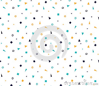 Seamless geometric pattern with colorful elements, vector background. Vector Illustration