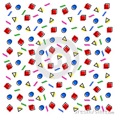 Seamless geometric pattern. Colorfull seamless background. Trendy geometric elements. Seamless primitive geometric patterns for Vector Illustration
