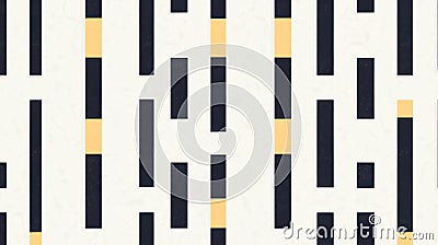 seamless geometric pattern featuring crisp rectangular forms in black and yellow on light textured background, creating modern and Stock Photo