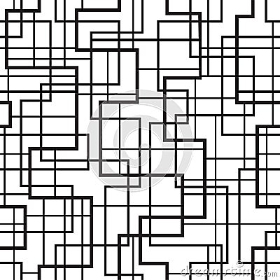 Seamless geometric pattern. Irregular abstract grid. Vector Illustration