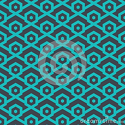 Seamles geometric pattern from lines and hexagons - vector eps8 Vector Illustration