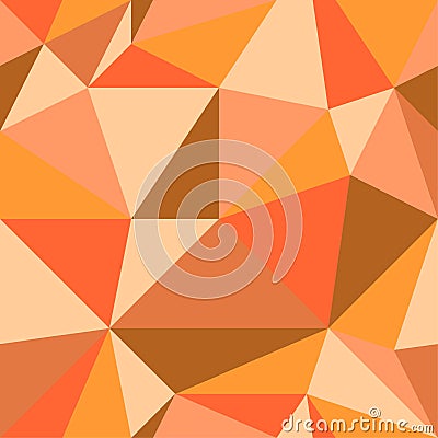 Seamless geometric pattern. The orange triangles. Large colored geometric shapes. Vector illustration. Vector Illustration