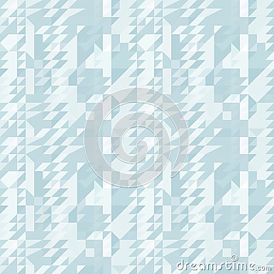 Seamless geometric pattern of small light blue triangles Vector Illustration