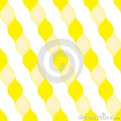 Seamless Geometric Pattern Tile with Curvy Yellow Candy Theme Vector Illustration