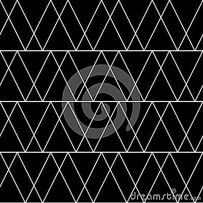 Seamless geometric pattern. Vector abstract classical background in black and white color Vector Illustration