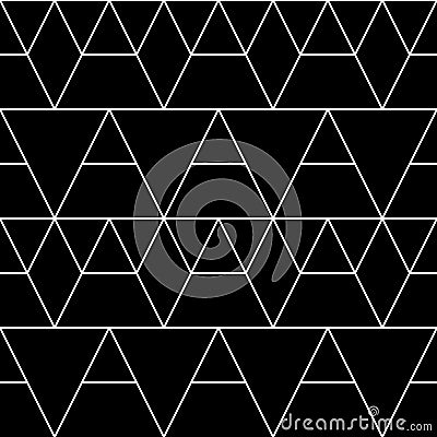 Seamless geometric pattern. Vector classical background in black and white color Vector Illustration