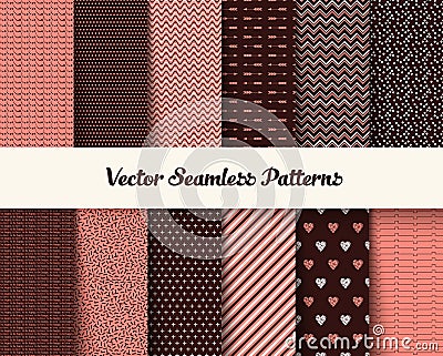 Seamless geometric patterns Vector illustration Vector Illustration