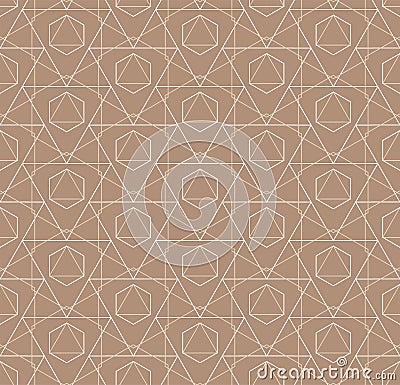 Seamless Geometric Vector Poly, Decor Texture. Continuous Wave Graphic Symmetrical Backdrop Pattern. Repetitive Classic Vector Illustration