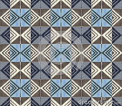 Seamless geometric vintage pattern Stock Photo