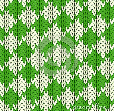 Seamless geometrical knitted pattern Vector Illustration