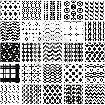 Seamless geometrical pattern set Vector Illustration