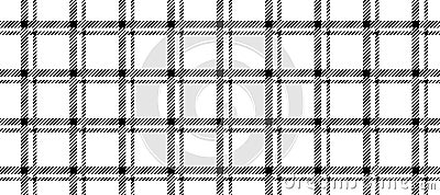 Seamless gingham pattern. Checkered plaid repeating background. Tattersall tartan texture print for textile, fabric Vector Illustration