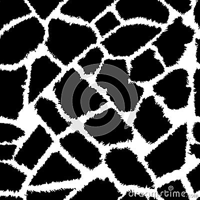 Seamless giraffe fur vector pattern Vector Illustration