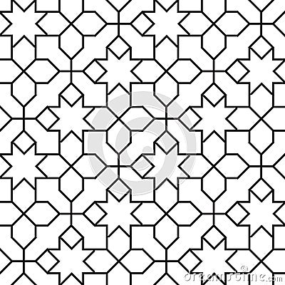 Seamless Girih Geometric pattern. Stock Photo