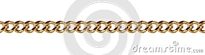 Seamless golden metal chain Stock Photo