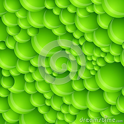 Seamless Green Bubble Pattern Vector Illustration