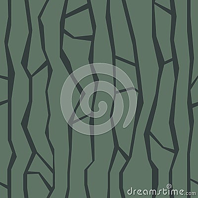 Seamless green minimal pattern with abstract lines kintsugi print. Minimalistic abstract natural print with broken lines Vector Illustration