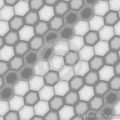 Seamless grey hexagon pattern Vector Illustration