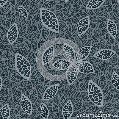 Seamless Grey Leaves Wallpaper Royalty Free Stock Image - Image: 21455976