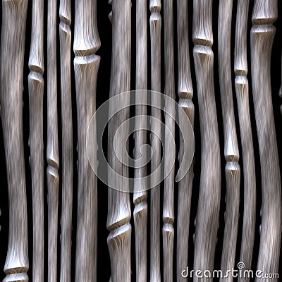 Seamless grizzly bamboo pattern Stock Photo