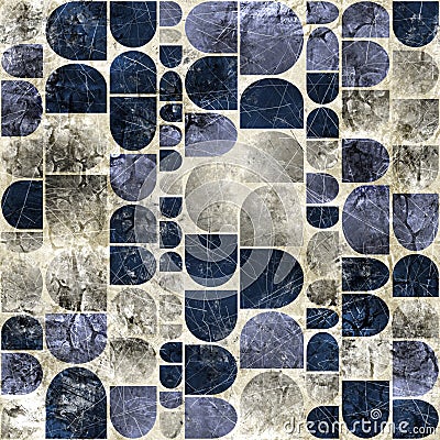 Seamless grungy abstract archway pattern design for print Cartoon Illustration