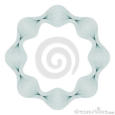 Vector abstract guilloche patterns. Line frames and circular rosettes with a modern touch Vector Illustration