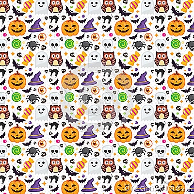 Seamless Halloween Pattern Vector Illustration